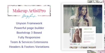MakeUp Artist Pro - Beauty and Hair Stylist WordPress Theme