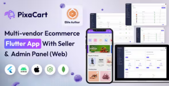 PixaCart - Multivendor Flutter eCommerce App With Seller & Admin Panel (Web)