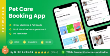 3 Apps | Pet Veterinarian Appointment & Medicine Ordering App | PetWorld