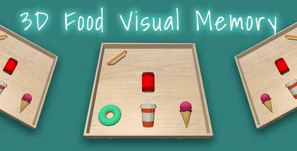 3D Food Memory - Memory Game for Kid