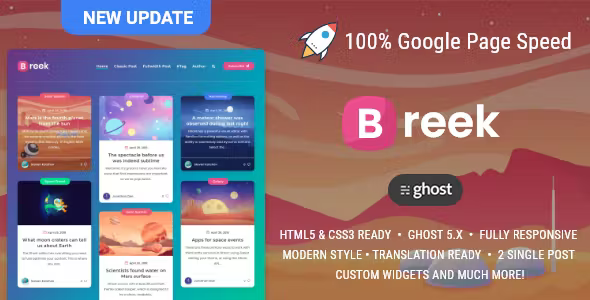 Breek - A Masonry Theme for Ghost