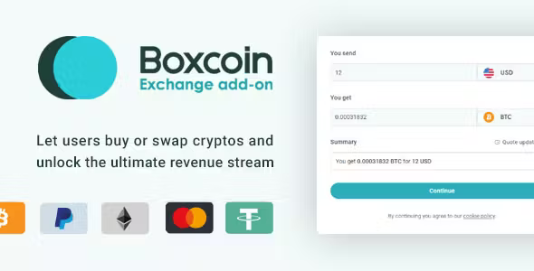 Crypto Exchange - Swap & Buy Bitcoin - Boxcoin Exchange Addon