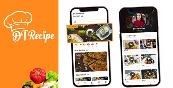 DTRecipe - Food Recipe Flutter Full Application | Laravel Admin Panel