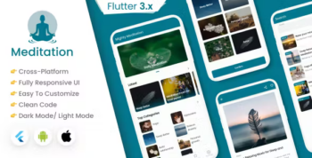 Mighty Meditation - Flutter Meditation App for Android and iOS platforms with Php Backend