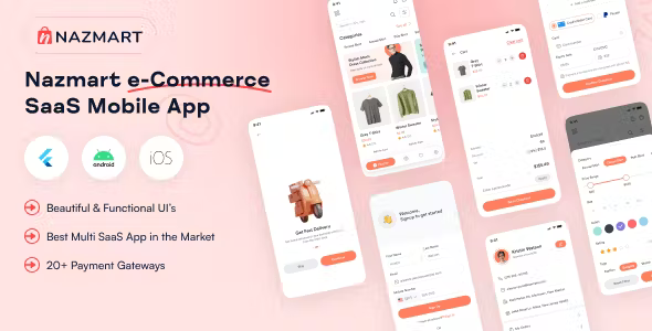 NazMart - Tenant Shop Flutter Mobile App