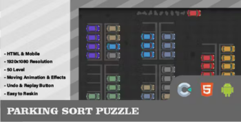 Parking Sort Puzzle - HTML5 & Mobile - Construct 3
