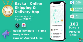 Shipping & Delivery App | UI Kit | Flutter | Figma | Saska