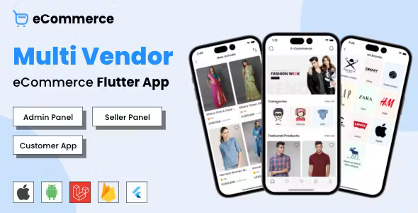 eCommerce - Multi vendor ecommerce Flutter App with Admin panel