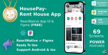 Rent Home App | UI Kit | React Native | Figma | HousePay
