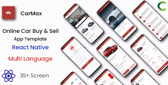 Car Buy & Sell App Template in React Native | Multi Language | CarMax