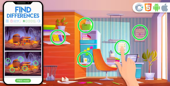 Find Differences - Html5 game, construct 3