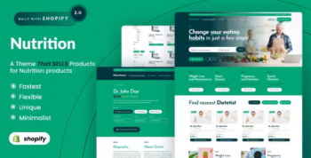 Nutrition - Dietitian & Wellness Shopify 2.0 Theme