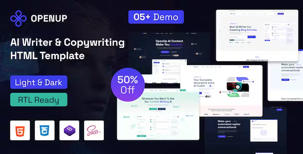 Openup - AI Copywriting and Content Writing HTML Template