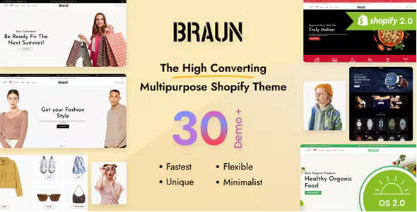 Braun - Multipurpose Shopify Theme OS 2.0 - Multilanguage - RTL Support