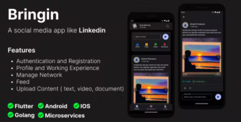 Bringin - Flutter Social Media App (Linkedin Clone)