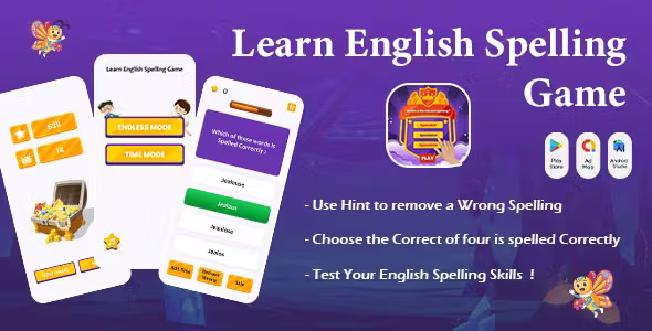 Learn English Spelling Game - Ultimate English Spelling Quiz - Spelling Master English Words