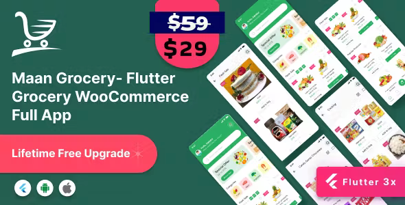 Maan Grocery - Flutter Woocommerce Grocery Full app