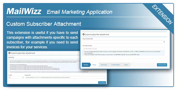 MailWizz EMA - Custom subscriber attachment