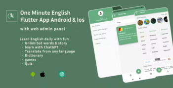 One Minute English | English Learning App with Admob and ChatGPT(Flutter App for Android & Ios)