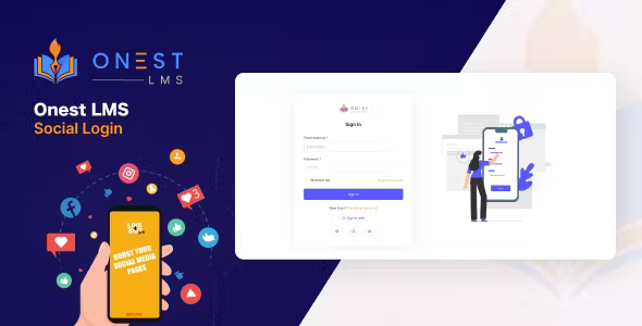 Onest LMS - SocialLogin Addon - Simplify User Authentication with Social Media Integration