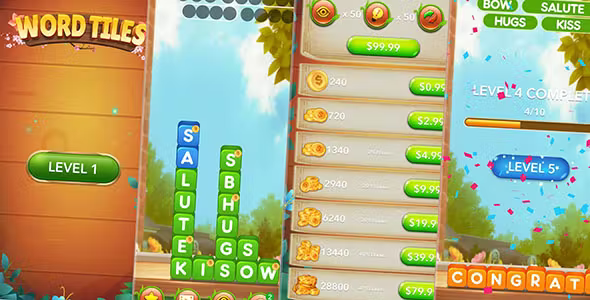 Word Tiles - Word Block Puzzle - Unity