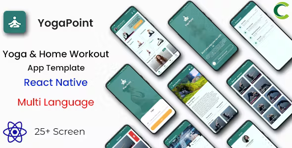 Yoga & Home Workout App Template in React Native | Fitness App Template in React Native | YogaPoint
