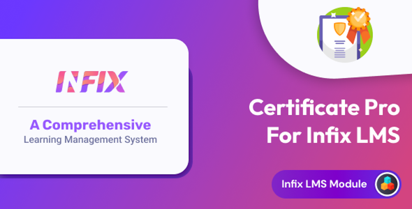 CertificatePro Add-on - Infix LMS Laravel Learning Management System