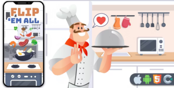 Flip Em All - Cooking HTML5 Game, Construct 3