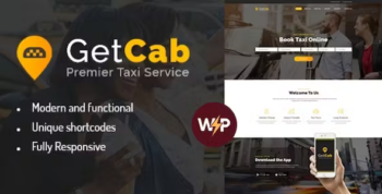 GetCab | Online Taxi Service WordPress Theme