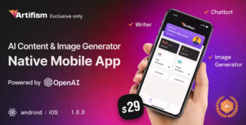 Artifism - OpenAI | ChatGPT Content & Image Generator Mobile App