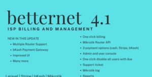 Betternet ISP Billing with Mikrotik API