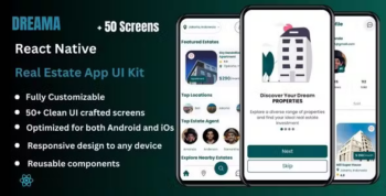 Dreama - Real Estate App Template UI KIT | React Native