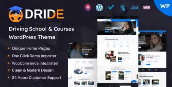 Dride – Driving School & Courses WordPress Theme
