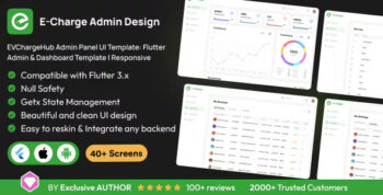 EVChargeHub Admin Panel UI Template: Flutter Admin & Dashboard Template | Responsive
