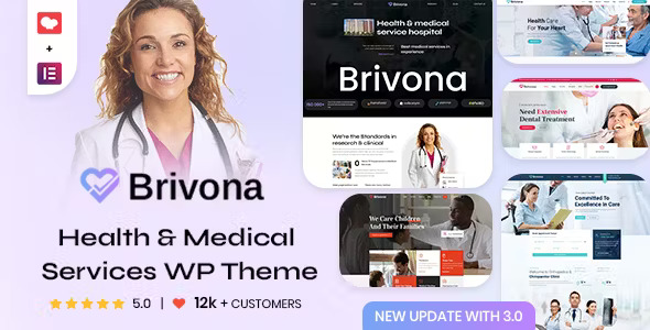 Brivona - Clinical Websites WordPress Theme with Appointments Booking