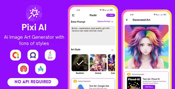 Pixi AI - Ai Image Generator with AdMob Ads