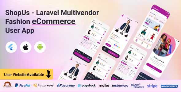 ShopUs - Laravel Multivendor Fashion eCommerce Website User App