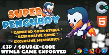 Super Penguboy HTML5 Game - With Construct 3 File (.c3p)