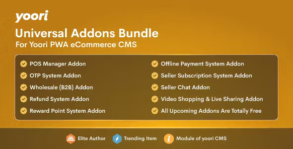 Universal Addon Bundle for YOORI eCommerce
