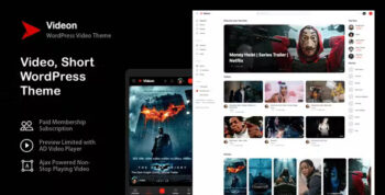 Videon - Video, Short WordPress Theme