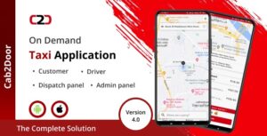 #1 Taxi App - Uber Clone - Bike Taxi - Delivery App - Ride Hailing - Cab2door