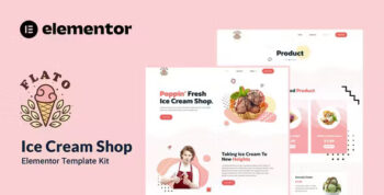Flato - Ice Cream Shop Elementor Template Kit