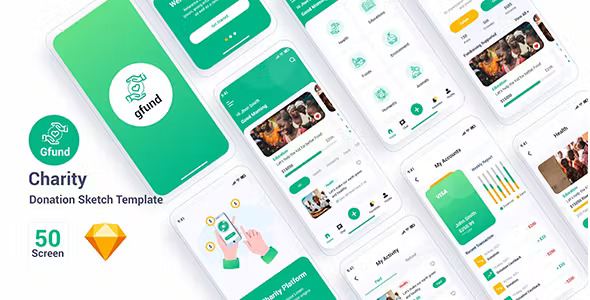 Gfund – Charity Donation Sketch Template