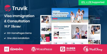 Truvik - Immigration Consulting WordPress Theme + RTL