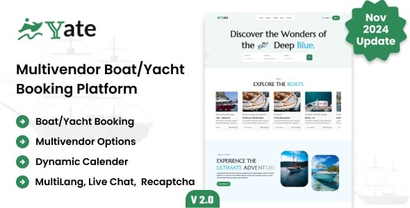 Yate - Multivendor Boat/Yacht Booking Platform