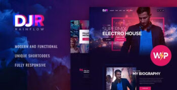 DJ Rainflow | A Music Band & Musician WordPress Theme