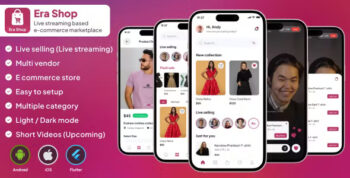 Era Shop : Live Streaming Based E-commerce Store & Classified Multi Vender with Admin Panel