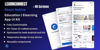 LearnConnect - React Native CLI Education | Elearning App Template
