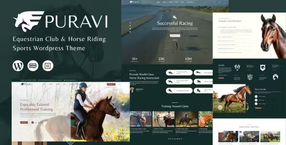 Puravi - Equestrian Club & Horse-Riding WordPress Theme