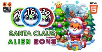 Santa Claus Alien 2048 HTML5 Game - (With Construct 3 Source-code .c3p)